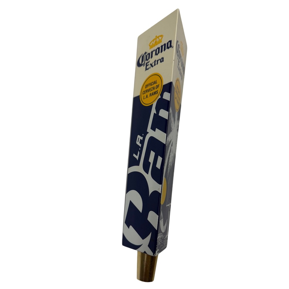 Corona Extra Beer Tap Handle LA Rams Official Cerveza Blue White Gold Bar Decor